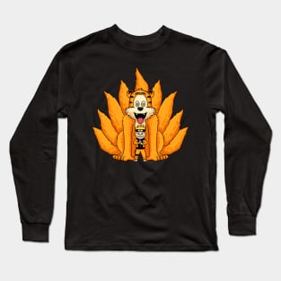 Hobbes tail as Calvin's protector Long Sleeve T-Shirt